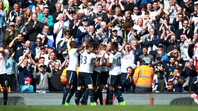 Tottenham celebrate