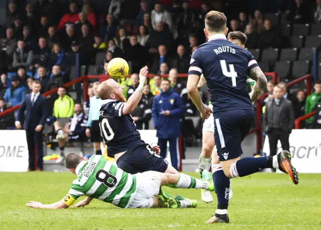 Scott Brown tackles Liam Boyce