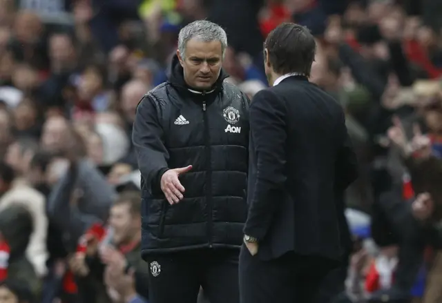 Jose Mourinho and Antonio Conte