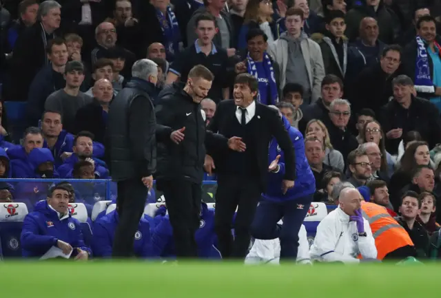 Jose Mourinho and Antonio Conte