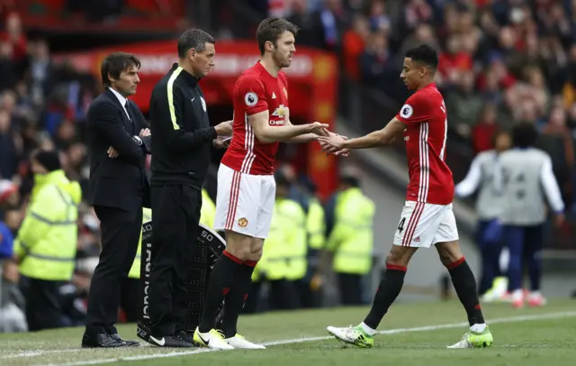 Michael Carrick and Jesse Lingard