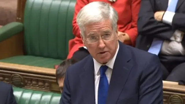 Defence secretary Michael Fallon