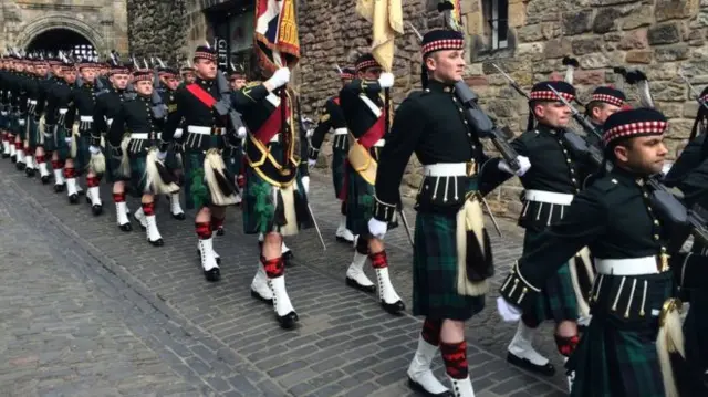 Soldiers from the Royal Regiment of Scotland