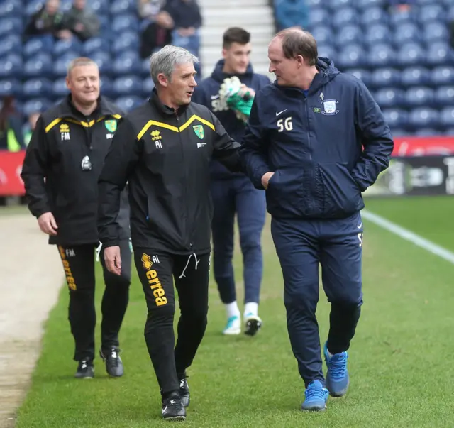 Alan Irvine and Preston boss Simon Grayson