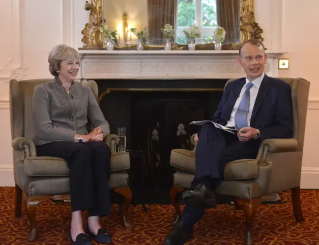 Theresa May and Andrew Marr