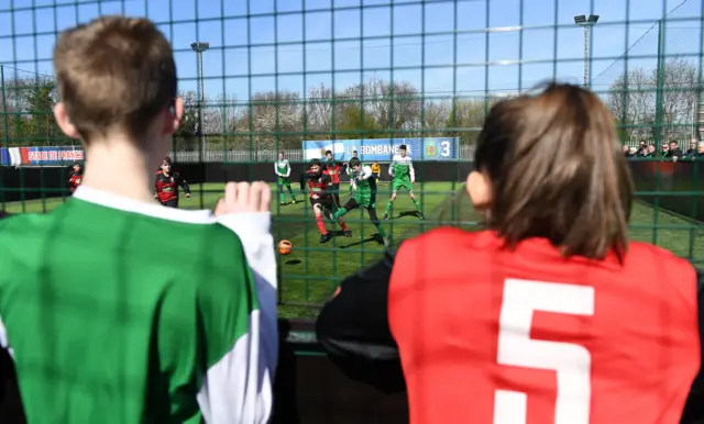 Spectators at the regional semi-finals of the FA People's Cup