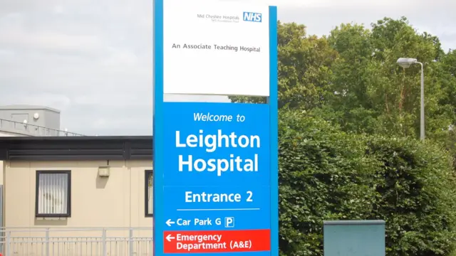 Leighton Hospital sign