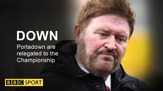 Portadown are relegated from the Irish Premiership