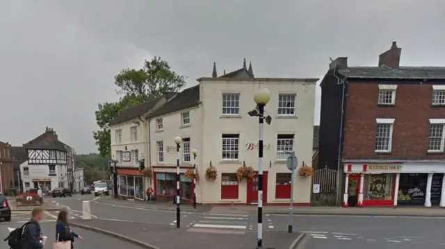 The junction of Church Street, High Street and Merrial Street