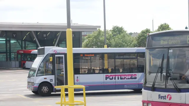 First Potteries buses at Hanley Bus Station