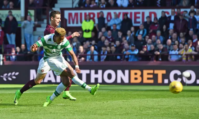 
          Scott Sinclair showed great speed and composure in netting Celtic's second goal of the day.
        