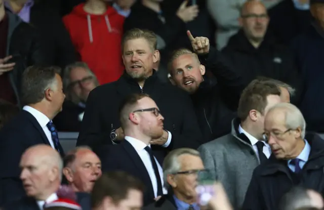 Peter Schmeichel and son Kasper Schmeichel