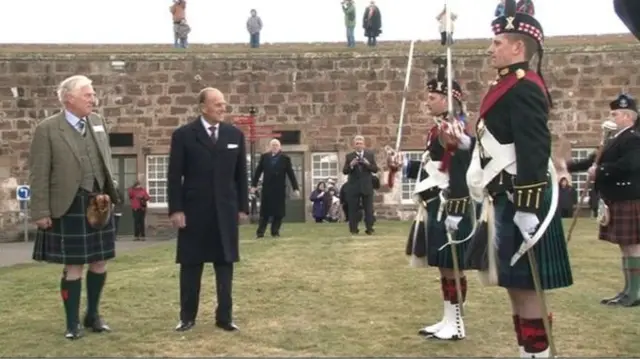 The Duke of Edinburgh officially opened the new Highlanders' museum at Fort George in 2013