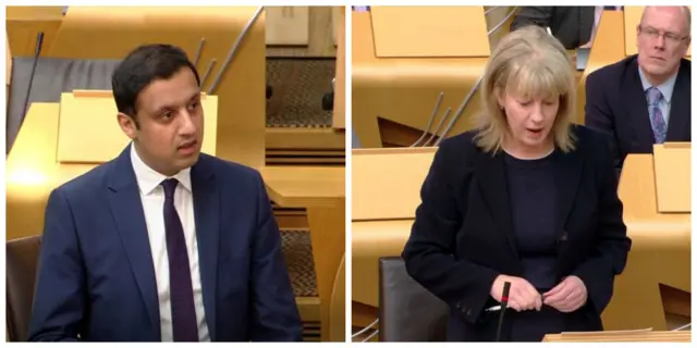 Labour MSP Anas Sarwar and Health Secretary Shona Robison