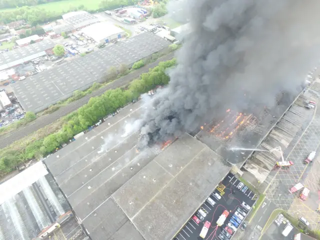 Warehouse fire