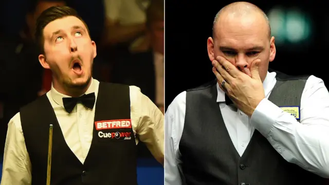 Kyren Wilson and Stuart Bingham