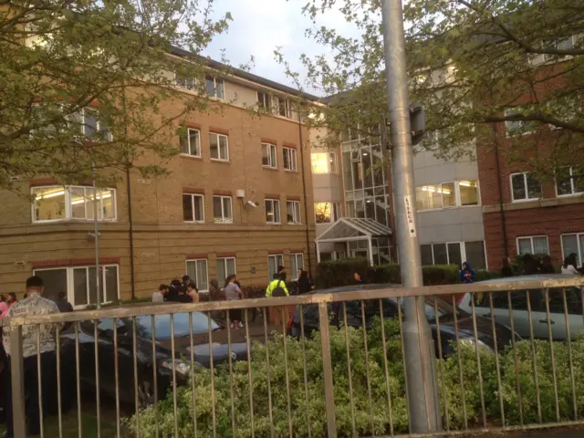 Fire at student flats
