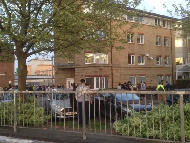Fire at student flats