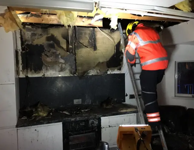Fire in student kitchen