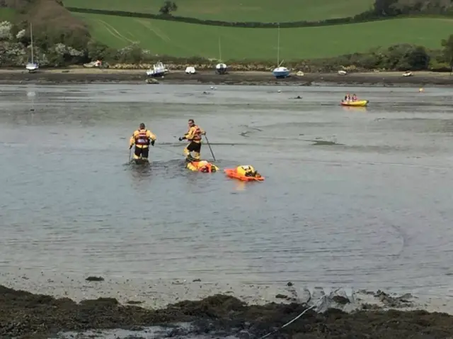 Mud rescue. Pic: Via Falmouth Coastguard Rescue Team