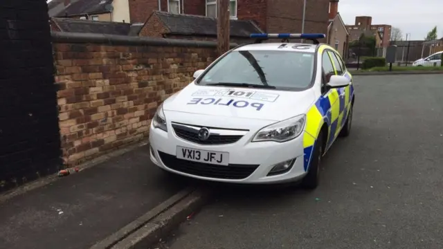 Police car on Nelson Street, Fenton