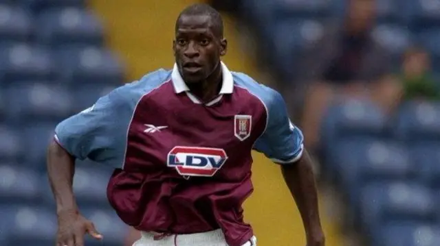 Ugo Ehiogu in Aston Villa shirt