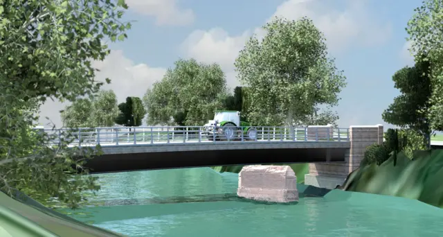 Artist's impression of bridge