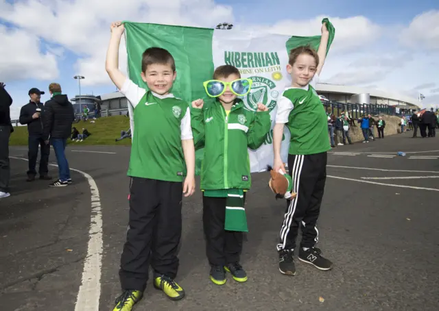 Hibs fans are ready to cheer on their team