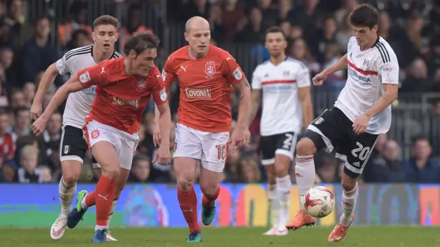 Fulham v Huddersfield in the corresponding game