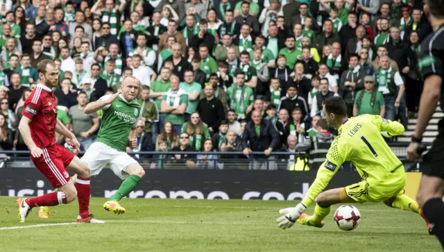 Dylan McGeouch scores for Hibs