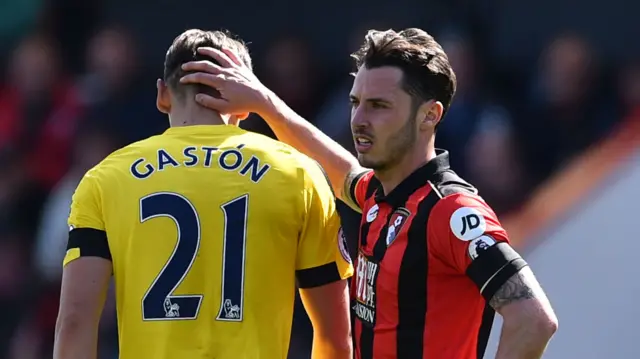 Gaston Ramirez is sent off