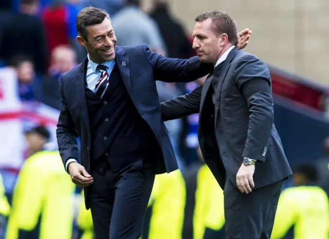 Managers Pedro Caixinha and Brendan Rodgers