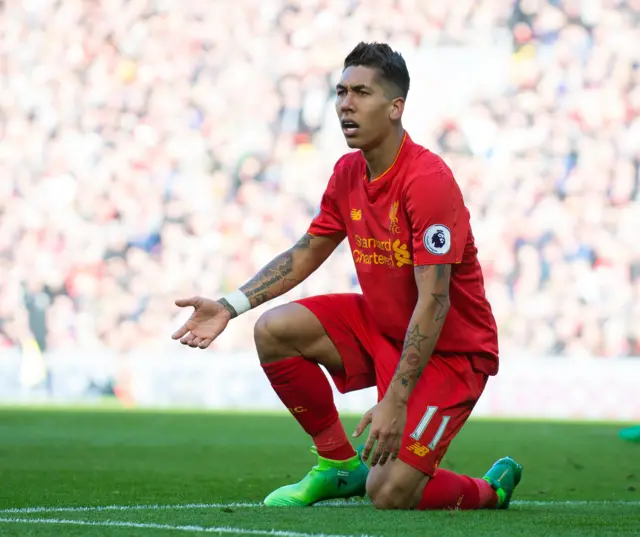 Liverpool's Roberto Firmino