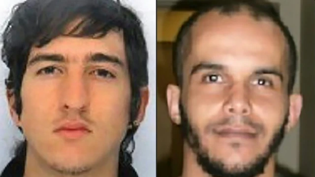 Police released photos of Clement Baur (L) and Mahiedine Merabet after the raid on Tuesday