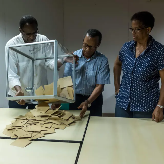 people counting ballots