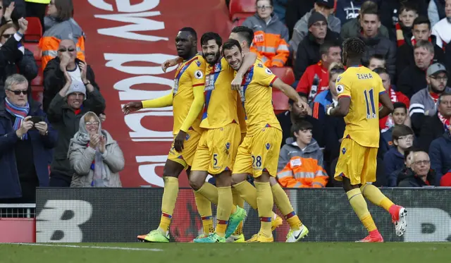 Christian Benteke scores his second goal