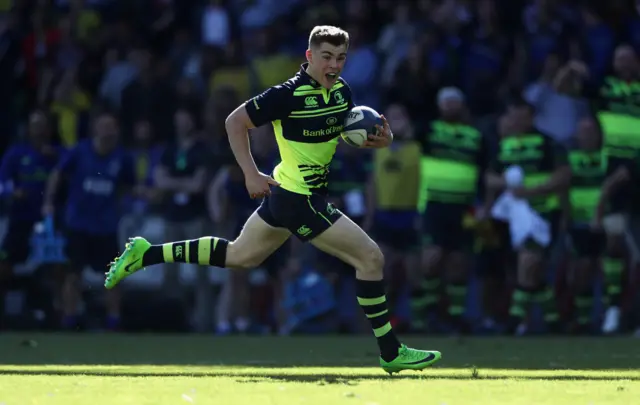 Garry Ringrose scores a try