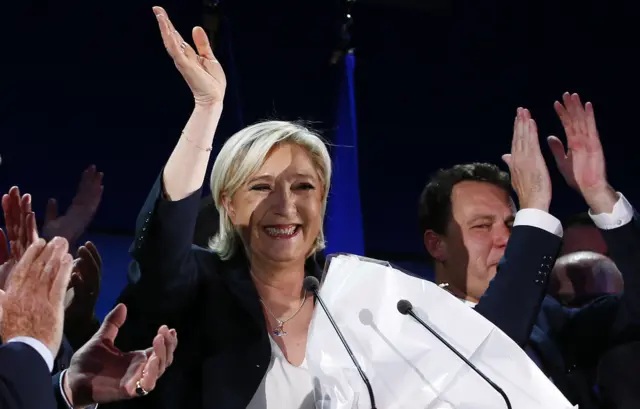 Marine Le Pen hailed by supporters