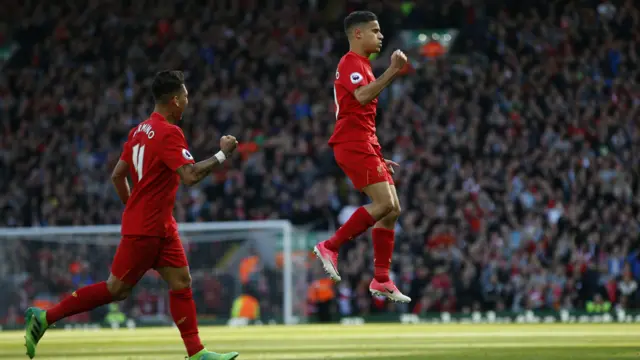 Coutinho celebrates