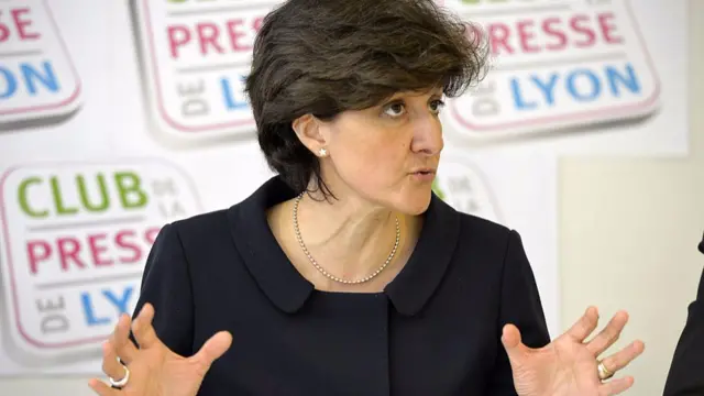 MEP Sylvie Goulard, during a press conference on 24 April, 2014