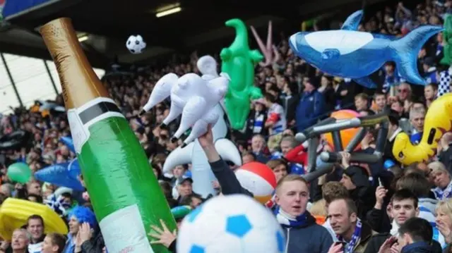 Inflatable at Grimsby match