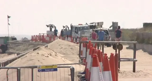 Work on flood defences