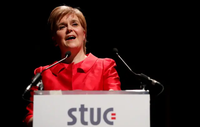 Nicola Sturgeon at the Scottish TUC