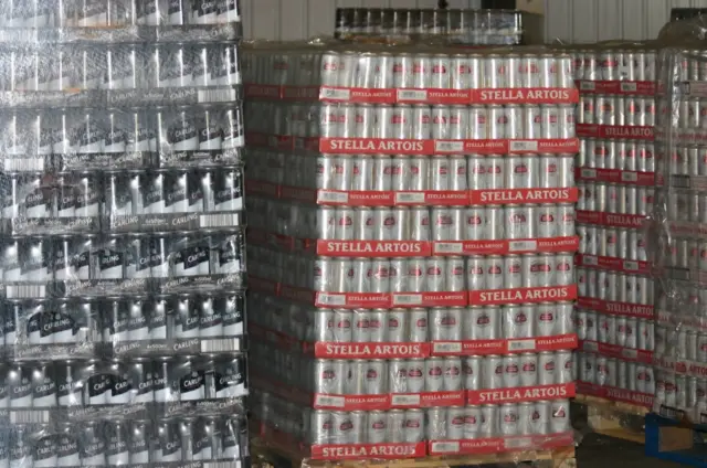 Pallets of beer