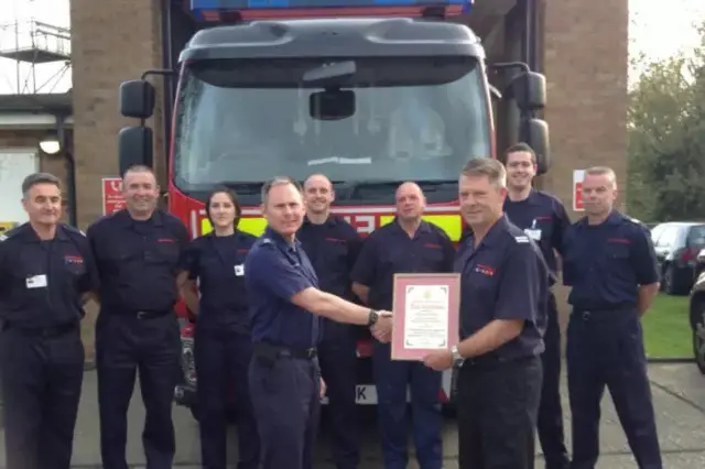 Michael Gosling receiving his award