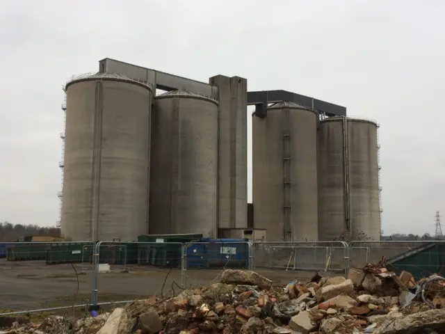 Beet factory silos