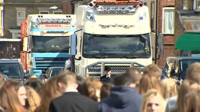 The lorry convoy