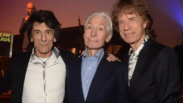 Ronnie Wood, Charlie Watts and Mick Jagger