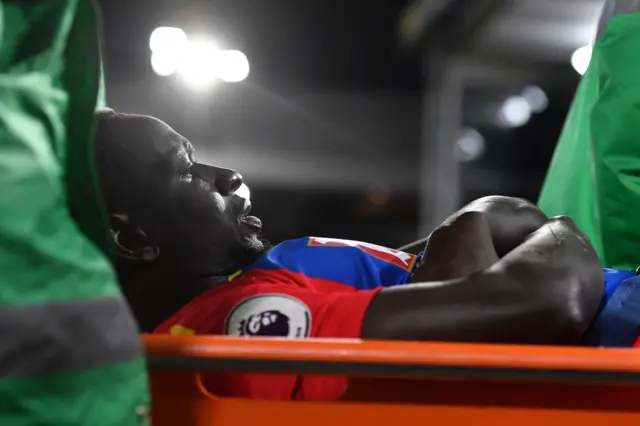 Mamadou Sakho is stretched off