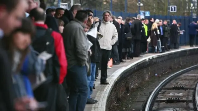 Passengers on platform